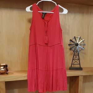 Chic Sleeveless Red Mini Dress
